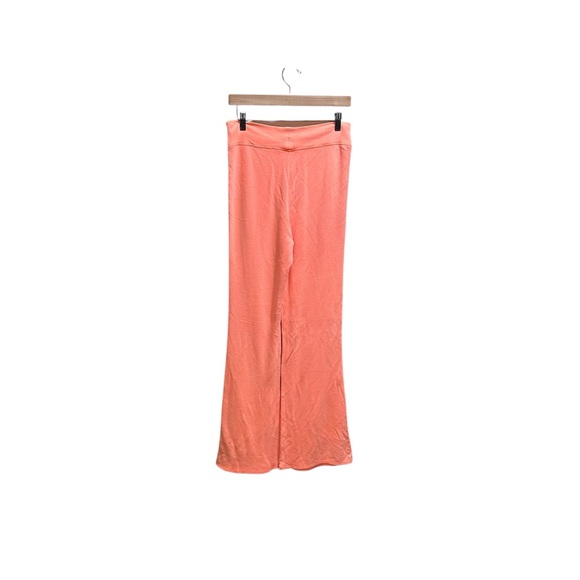 SKIMS NWT Size Medium Light French Terry Flare Pant Neon Orange - Picture 5 of 9